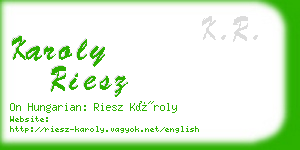 karoly riesz business card